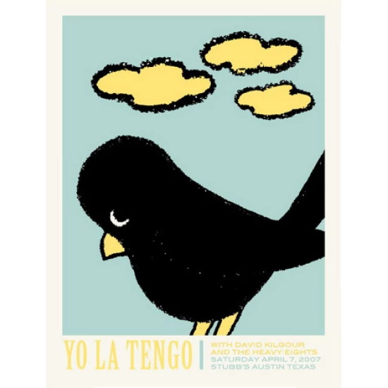 Yo La Tengo 2007 Concert Poster by Jaime Cervantes (SOLD OUT)