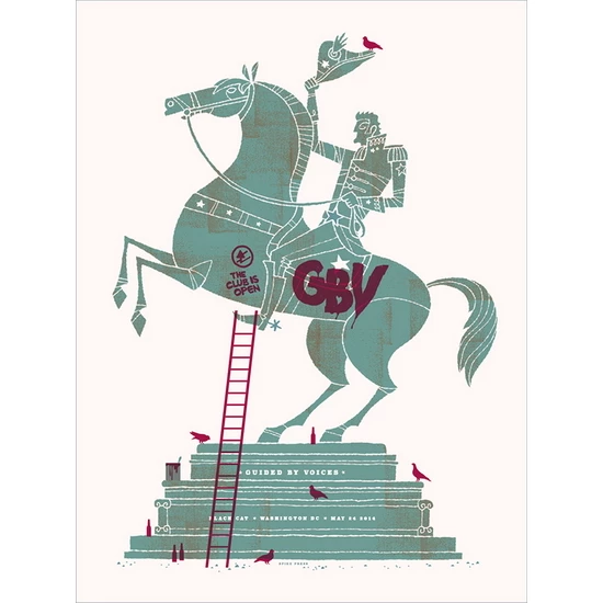 Guided by Voices Washington, DC concert poster by Spike Press