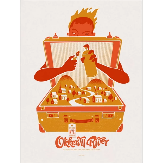 Okkervil River New York concert poster by Spike Press