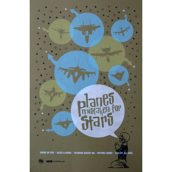 Planes Mistaken for Stars Concert Poster by Spike Press