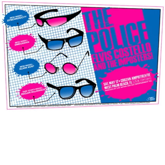 The Police Concert Poster (pink) by Stainboy