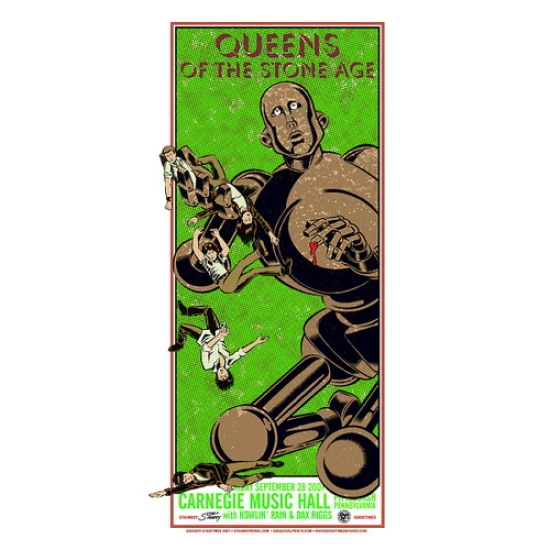 Queens of the Stone Age Pittsburgh Concert Poster Handbill by Stainboy