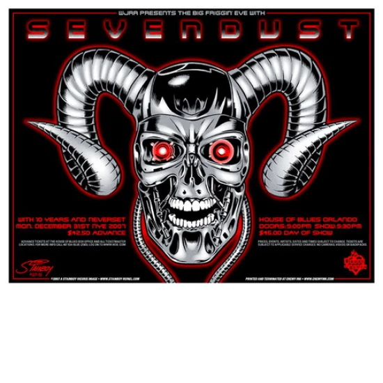 Sevendust 2007 Concert Poster by Stainboy
