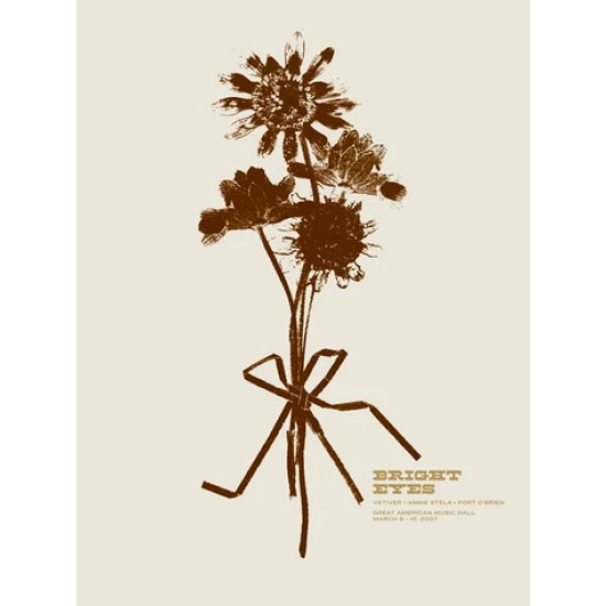 Bright Eyes Concert Poster by The Small Stakes (SOLD OUT)