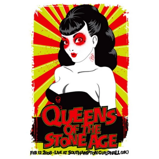 Queens of the Stone Age UK concert poster by Steuso (SOLD OUT)