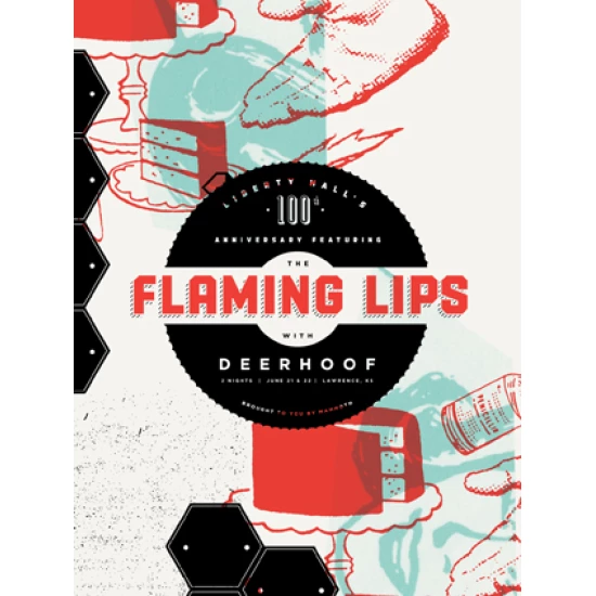 The Flaming Lips and Deerhoof concert poster by Vahalla Studios