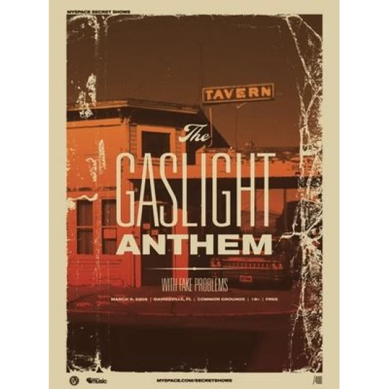 The Gaslight Anthem concert poster by Vahalla Studios (SOLD OUT)