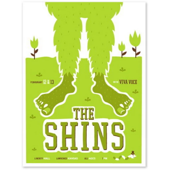 The Shins Concert Poster by Vahalla Studios (bottom) SOLD OUT