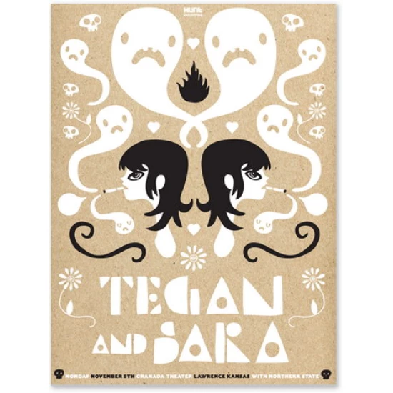 Tegan and Sara Concert Poster by Vahalla Studios (SOLD OUT)