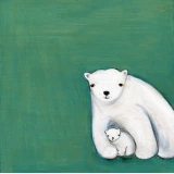 Fiona and her cub print by Marisa Haedike