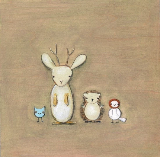 Jackalope and friends print by Marisa Haedike