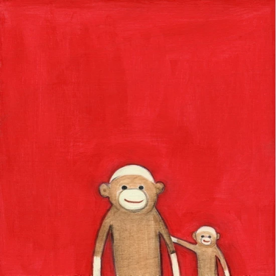 Sock monkeys print by Marisa Haedike (SOLD OUT)