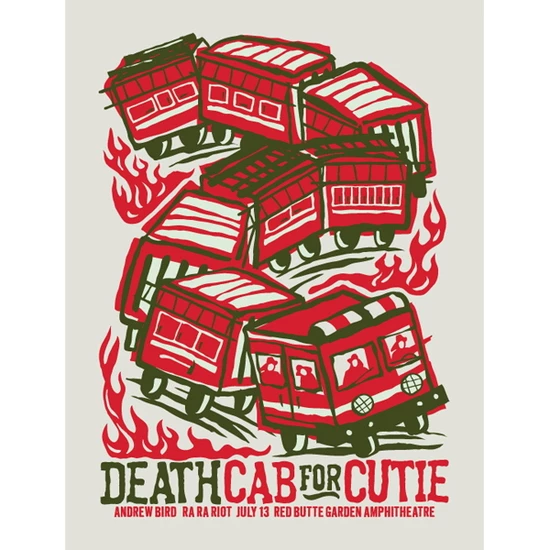 Death Cab for Cutie 2009 Concert poster by Furturtle Show Prints (SOLD OUT)