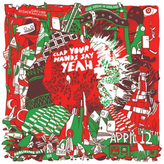 Clap Your Hands Say Yeah Yeah Concert Poster by Tyler Stout (SOLD OUT)