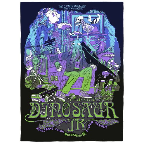 Dinosaur Jr Concert Poster (variant) by Tyler Stout (SOLD OUT)