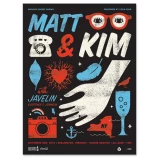 Matt & Kim concert poster by Vahalla Studios