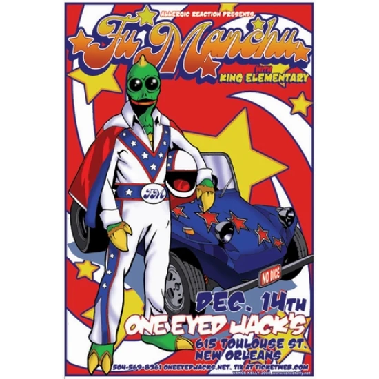Fu Manchu Concert Poster by Vance Kelly (SOLD OUT)