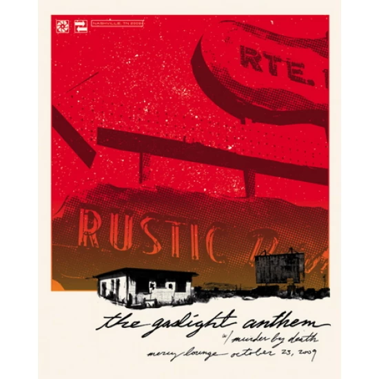 The Gaslight Anthem concert poster by Andy Vastagh (SOLD OUT)