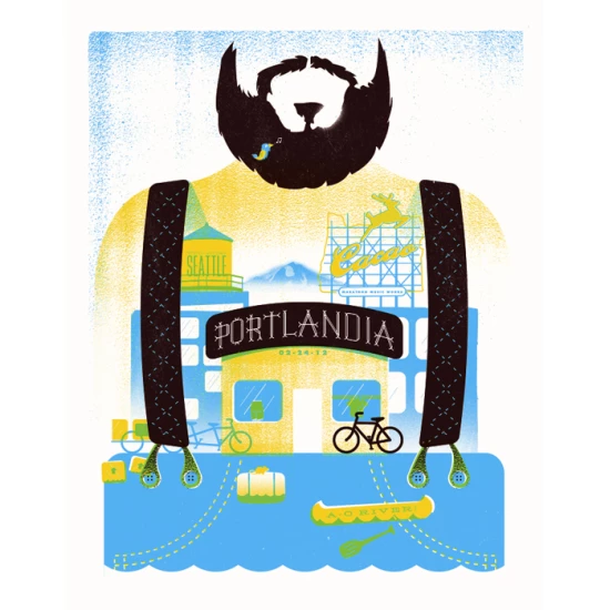 Portlandia poster by Andrew Vastagh