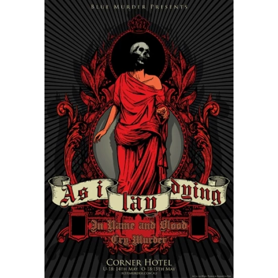 As I Lay Dying Concert Poster by Joe Whyte