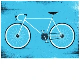 Bicycle (blue) print by The Work Week