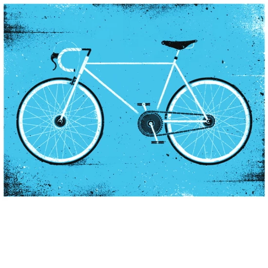 Bicycle (blue) print by The Work Week