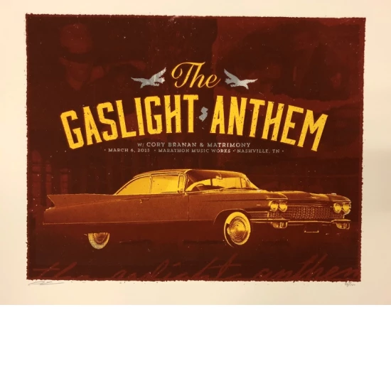 Gaslight Anthem concert poster by Andy Vastagh (SOLD OUT)