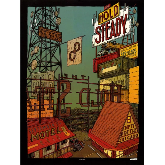 The Hold Steady concert poster by Landland
