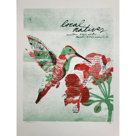 Local Natives concert poster by Andy Vastagh