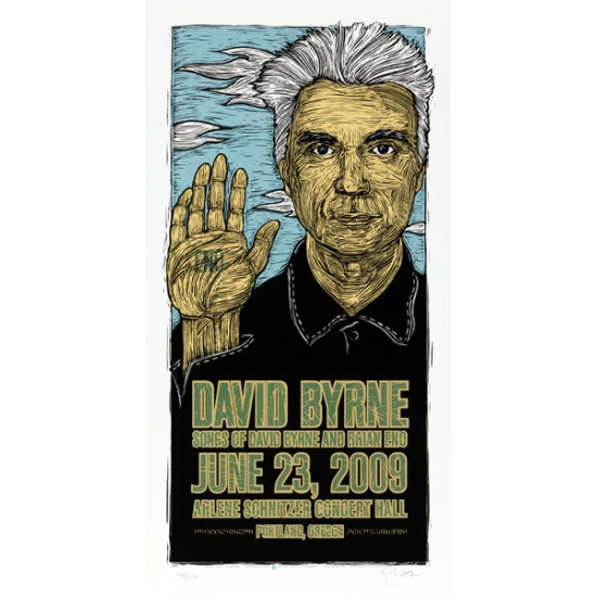 David Byrne concert poster by Gary Houston (SOLD OUT)