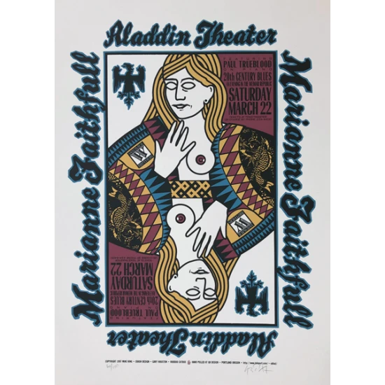 Marianne Faithful Concert Poster by Gary Houston