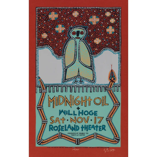 Midnight Oil Concert Poster by Gary Houston