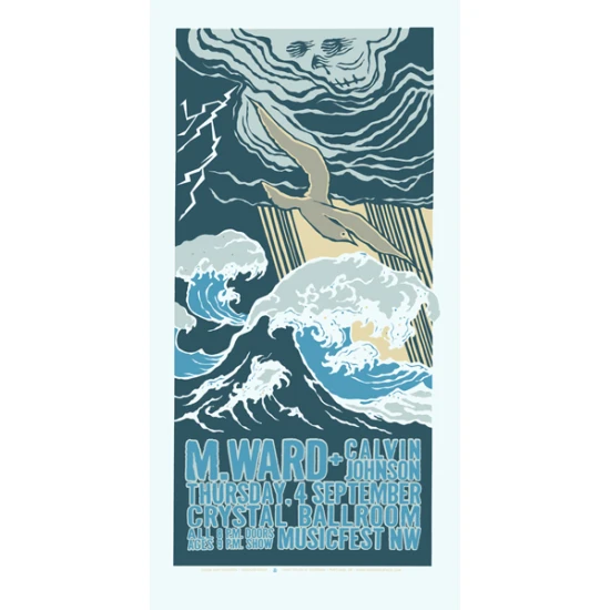 M. Ward Concert Poster by Gary Houston