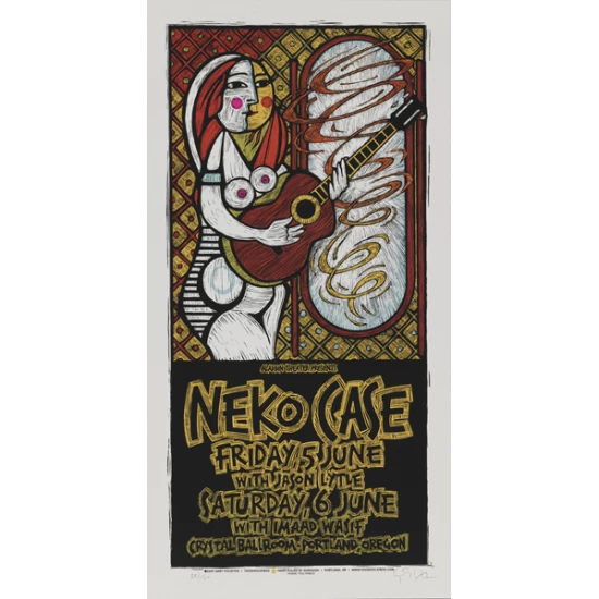Neko Case Portland concert poster by Gary Houston
