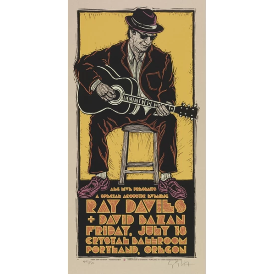 Ray Davies Concert Poster by Gary Houston
