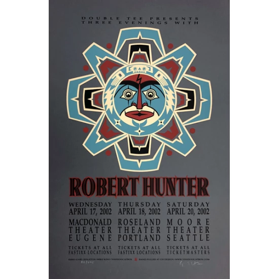 Robert Hunter 2002 Concert Poster by Gary Houston