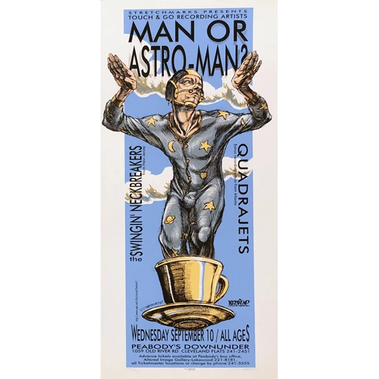 Man or Astroman Concert Poster by Derek Hess