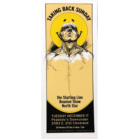 Taking Back Sunday Concert Poster by Derek Hess