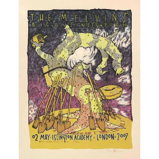 The Melvins London Concert Poster by Jay Ryan