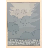 Wombats in the mist print by Jay Ryan (SOLD OUT)