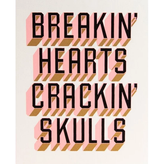 Hearts and Skulls mini print by Hellcats USA
