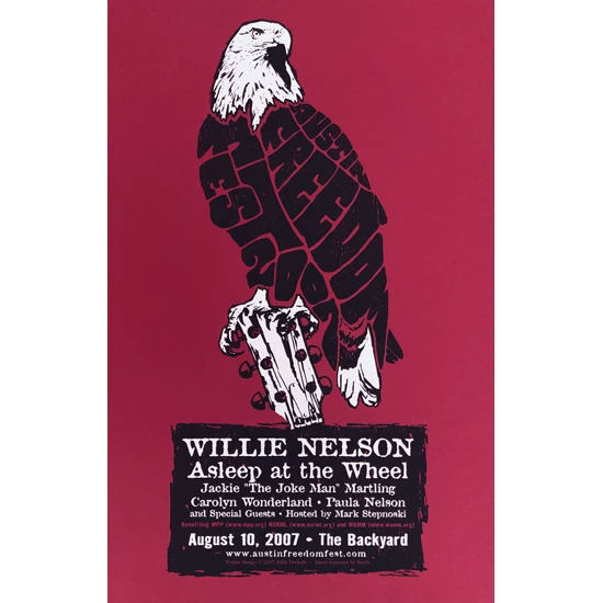 Willie Nelson Austin concert poster