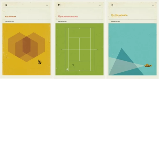 Wes Andersen print set by Concepcion Studios