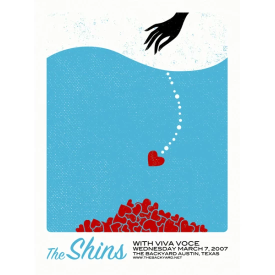 The Shins 2007 Concert Poster by Jaime Cervantes