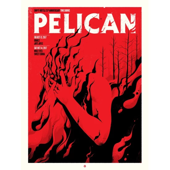 Pelican concert poster by Delicious Design League