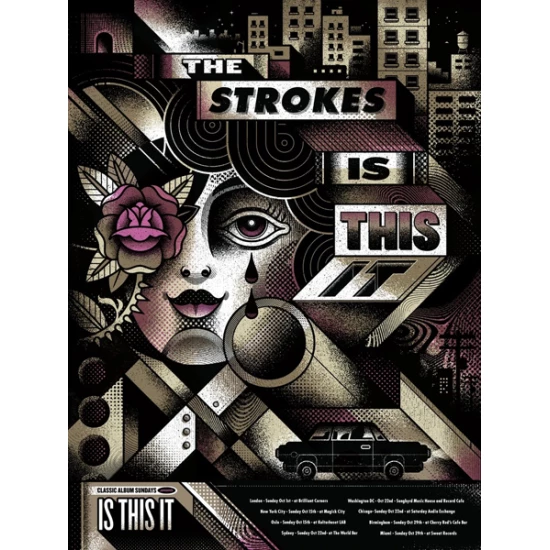 The Strokes concert poster by Delicious Design League
