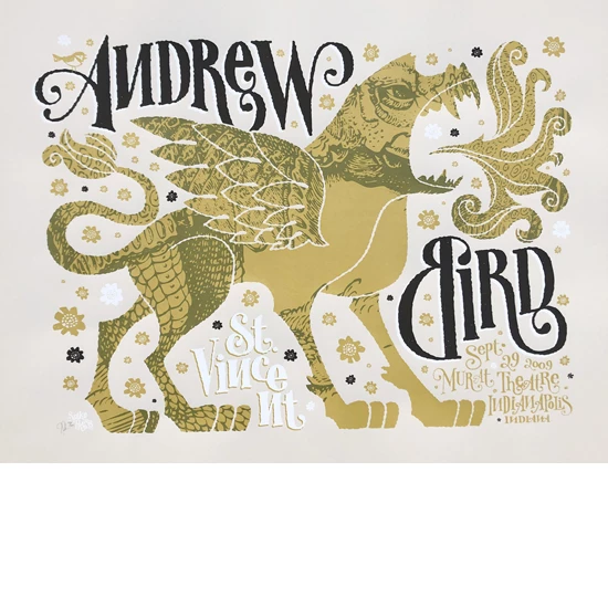 Andrew Bird concert poster by Spike Press