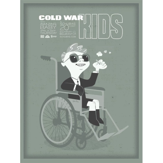 Cold War Kids concert poster by Spike Press