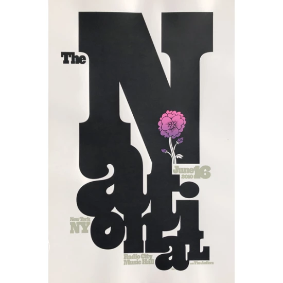 The National NYC concert poster by Spike Press