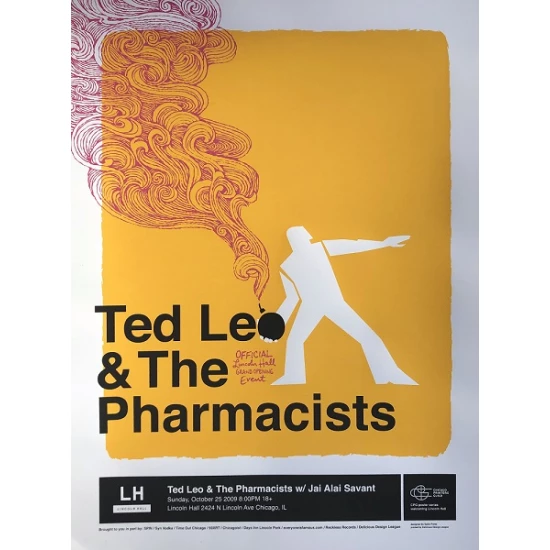 Ted Leo & the Pharmacists concert poster by Spike Press